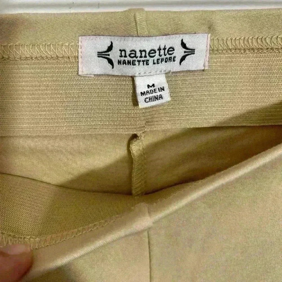 NWOT Nanette Lepore Pants Pull On Ankle Skinny Stretch Size M - Picture 3 of 6